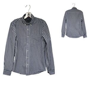 Cactus Men's Button Down Business Casual Long Sleeve Shirt Size Small Blue/White